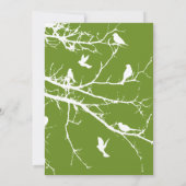 Olive Drab Tortelduifjes Weddenschap  Kaart (Achterkant)