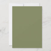 Olive Earthy Autumnal Wedding Kaart (Achterkant)