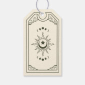 Olive Elegant Gothic Tarot Bruiloft Dank u Cadeaulabel (Achterkant)