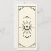 Olive Elegant Mystical Tarot Card Sla de datum op Kaart (Achterkant)