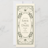 Olive Elegant Mystical Tarot Card Sla de datum op Kaart (Voorkant)