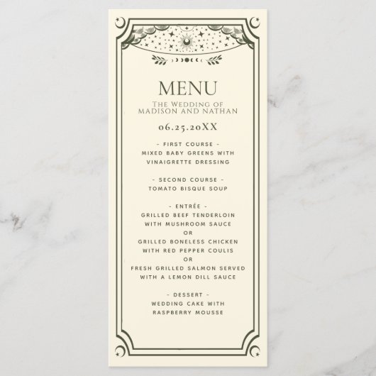 Olive Elegant Tarot Kaart Wedding (Voorkant)