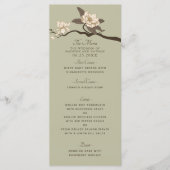 Olive Elegant Vintage Magnolia Wedding Menu (Voorkant)