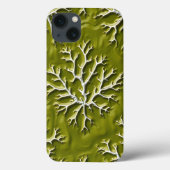 Olive Embossed Branch iPhone Case Style (Achterkant)