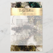 Olive Emerald Green Waterverf prijslijst Flyer (Voorkant)