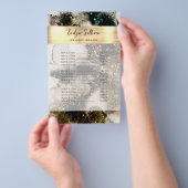 Olive Emerald Green Waterverf prijslijst Flyer (Hand)