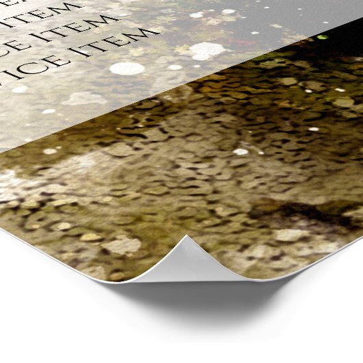 Olive Emerald Green Waterverf prijslijst Poster (Hoek)