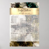 Olive Emerald Green Waterverf prijslijst Poster (Voorkant)