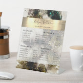 Olive Emerald Green Waterverf prijslijst Reclamebord Met Voetstuk (Insitu)