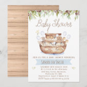 Olive en Wood Noah's Ark Boys Baby shower Kaart (Voorkant / Achterkant)