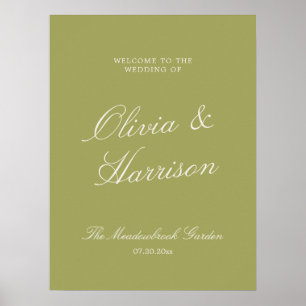 Olive Estate Calligrafie Bruiloft Welkom Poster