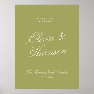 Olive Estate Calligrafie Bruiloft Welkom Poster