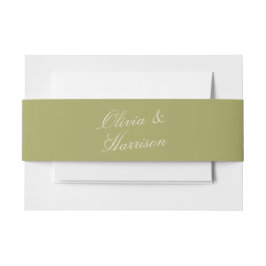 Olive Estate Calligraphy Wedding Uitnodigingen Wikkel