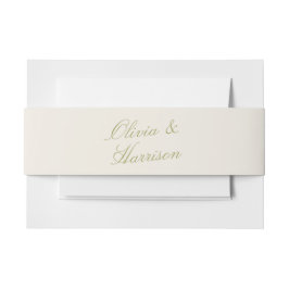 Olive Estate Calligraphy Wedding Uitnodigingen Wikkel