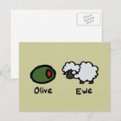 Olive Ewe Briefkaart (Voorkant / Achterkant)
