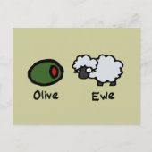 Olive Ewe Briefkaart (Voorkant)