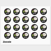 Olive Ewe Funny Love Pun Dark BG Ronde Sticker (Vel)
