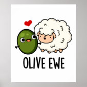 Olive Ewe Funny Love Pun Poster (Voorkant)