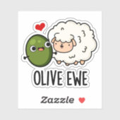 Olive Ewe Funny Love Pun Sticker (Vel)