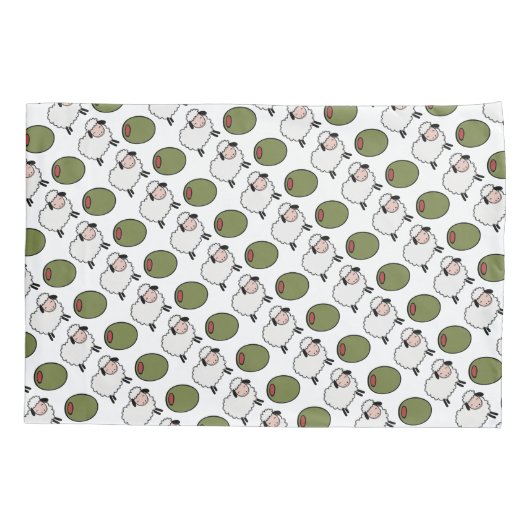 Olive Ewe Love Puns Kussensloop (Achterkant)