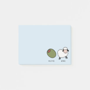 Olive Ewe Love Puns Post-it® Notes