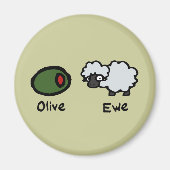Olive Ewe Magneet (Voorkant)