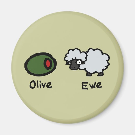 Olive Ewe Magneet (Voorkant)