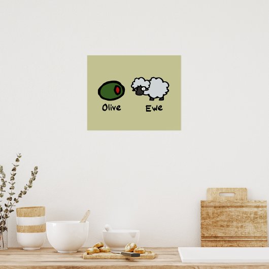 Olive Ewe Poster (Keuken)