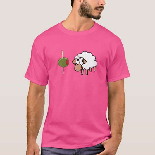 Olive Ewe Punny Ik hou van je T-shirt (Voorkant)