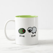 Olive Ewe Tweekleurige Koffiemok (Links)
