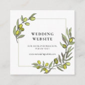 Olive filialen lijst bruiloft informatiekaartje (Voorkant)