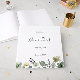 Olive Floral Wedding Gastenboek