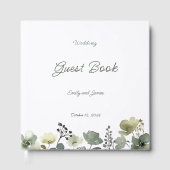 Olive Floral Wedding Gastenboek (Voorkant)