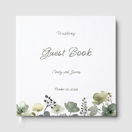 Olive Floral Wedding Gastenboek