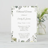 Olive Floral Wedding Kaart (Staand voorkant)
