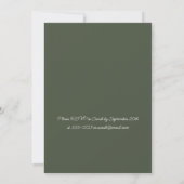 Olive Floral Wedding Kaart (Achterkant)