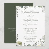 Olive Floral Wedding Kaart (Voorkant / Achterkant)
