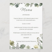 Olive Floral Wedding Menu (Voorkant)