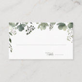 Olive Floral Wedding Plaatskaartje (Voorkant)