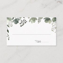Olive Floral Wedding Plaatskaartje