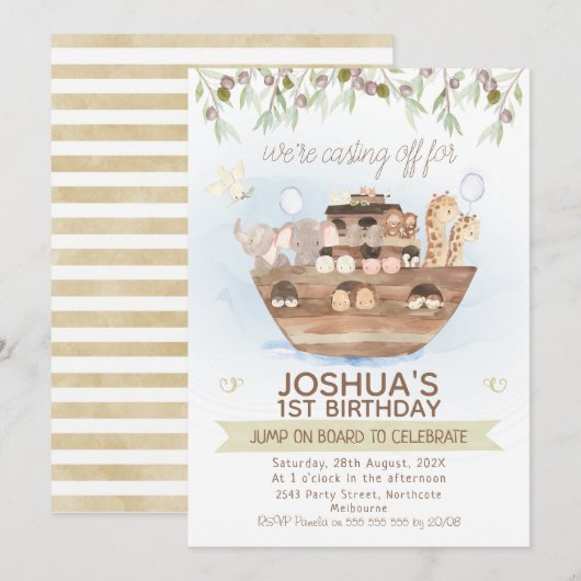 Olive Foliage Noah's Ark Boys 1 september Kaart (Voorkant / Achterkant)