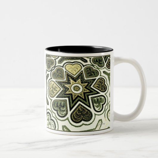 Olive Folk Art Harten Mok (Rechts)