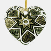 Olive Folk Art Hearts Ornament (Voorkant)