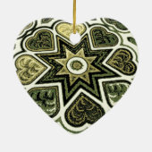 Olive Folk Art Hearts Ornament (Achterkant)