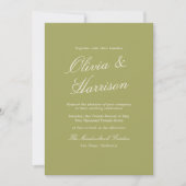 Olive Garden Photo Wedding Invitation Kaart (Voorkant)