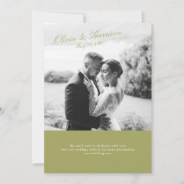 Olive Garden Photo Wedding Invitation Kaart