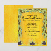 Olive Garland Mediterranean Invitation Kaart (Voorkant / Achterkant)