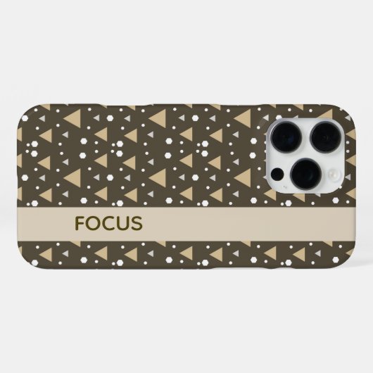 Olive Geometry Luxe iPhone Hoesje (Achterkant horizontaal)