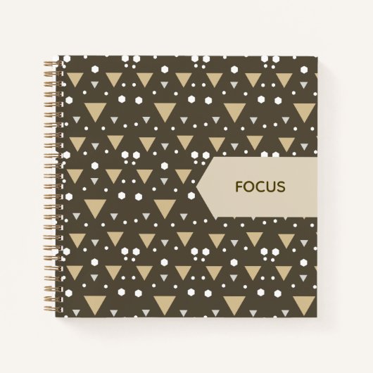 Olive Geometry Luxe Notitieboek (Voorkant)