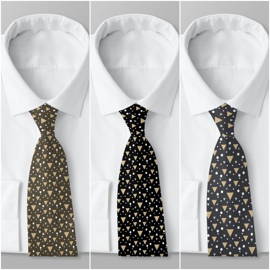 Olive Geometry Luxe Tie Stropdas